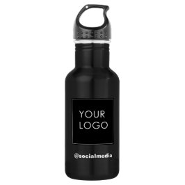 Logo der modernen Vorlagenfirma Schwarz Edelstahlflasche