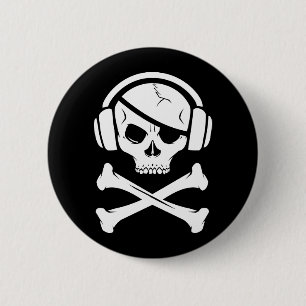 Logo der Musik-Piraten-Piraterie Anti-RIAA Button