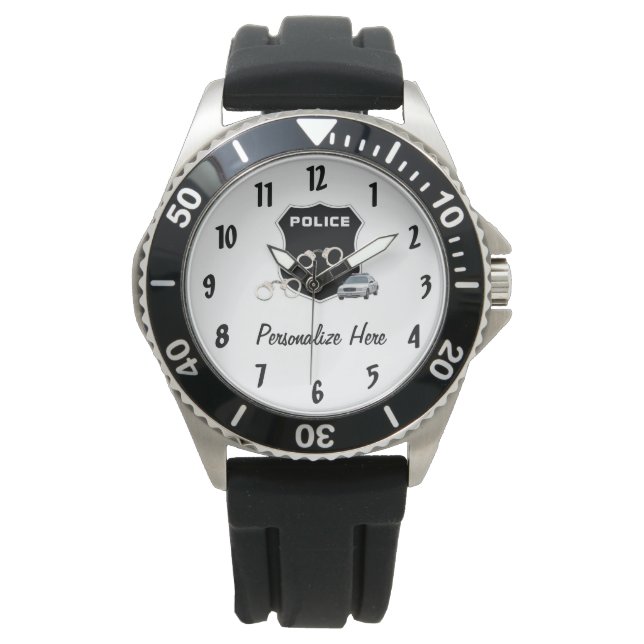 Logo der Police Polizisten Armbanduhr (Vorderseite)