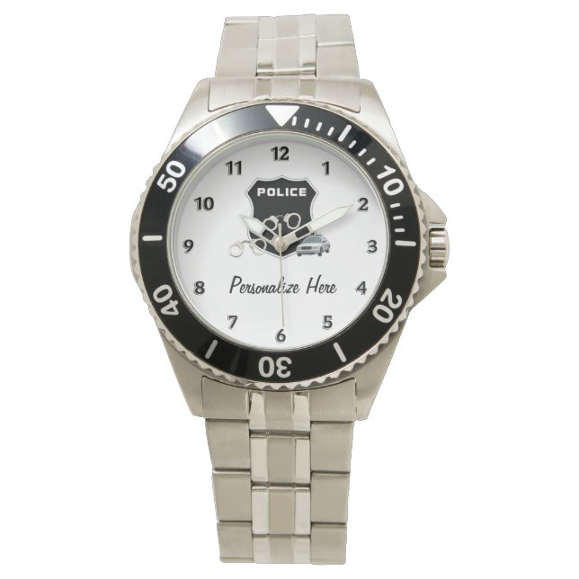 Logo der Police Polizisten Armbanduhr (Vorderseite)
