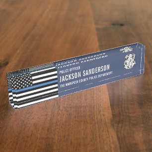 Logo der Polizeibehörde Namensplakette