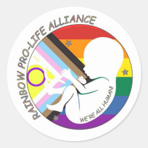Logo der Rainbow Pro-Life Alliance Runder Aufkleber
