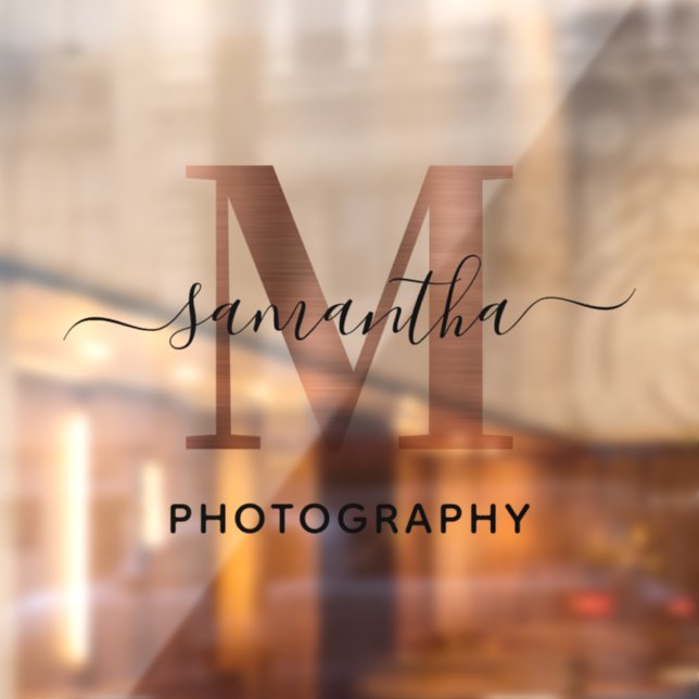 Logo der Rose Gold M Monogram Fensteraufkleber (Blatt 2)