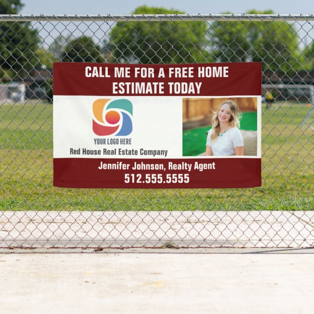 Logo der roten Immobilienfirma Realtor-Marketing Banner (Insitu)