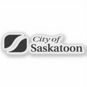 Logo der Stadt Saskatoon, Saskatchewan, Kanada Aufkleber