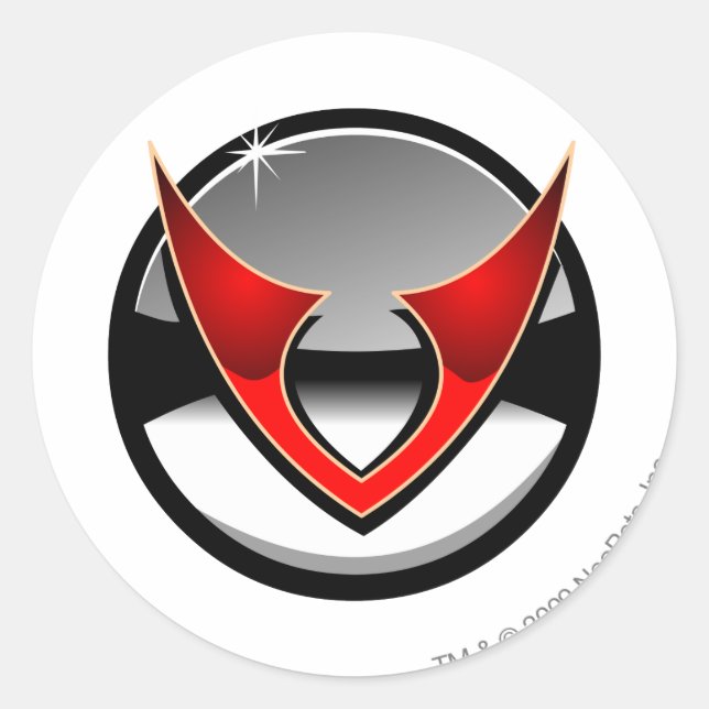 Logo der Team Virtupets Space Station Runder Aufkleber (Vorderseite)