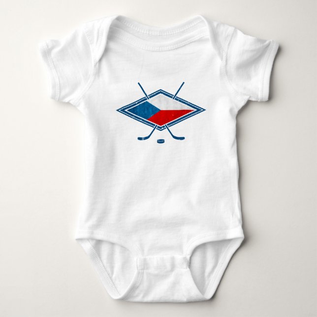 Logo der tschechischen Hockey-Fahne český Baby Strampler (Vorderseite)