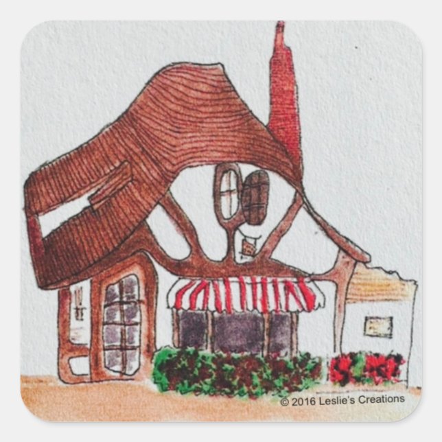 Logo der Tuchbox Quadratischer Aufkleber (Vorderseite)