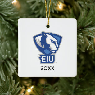 Logo der University Panthers von Eastern Illinois Keramikornament