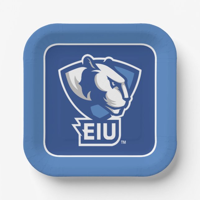 Logo der University Panthers von Eastern Illinois Pappteller (Vorderseite)