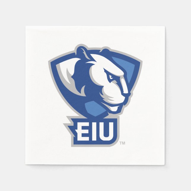 Logo der University Panthers von Eastern Illinois Serviette (Vorderseite)