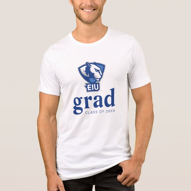 Logo der University Panthers von Eastern Illinois Tri-Blend Shirt (Vorderseite)