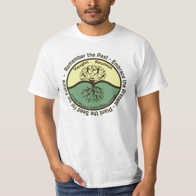 Logo der Vaughn Familien-Wiedersehen-Männer Farb T-Shirt (Vorderseite)