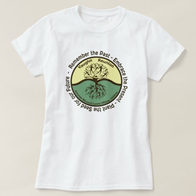 Logo der Vaughn Familien-Wiedervereinigungs-Frau T-Shirt (Design vorne)