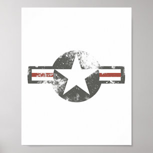 Logo der Vintagen Luftwaffe - Militärische Männer Poster