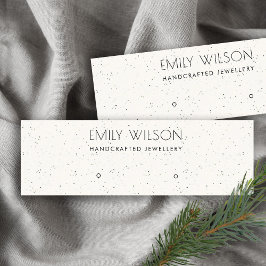 LOGO DER WHITE KERAMIK TEXTURE STUD EARRING DISPLA MINI VISITENKARTE