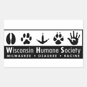 Logo der Wisconsin Humane Society Rechteckiger Aufkleber