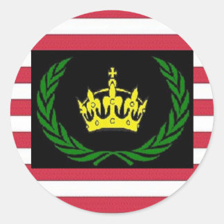 Logo des amerikanischen monarchistischen Party Runder Aufkleber