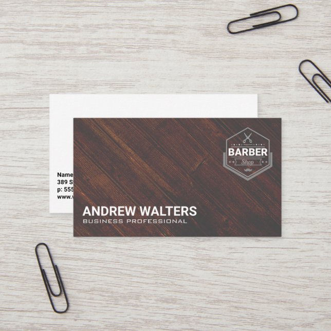 Logo des Bartels Shop | Holzplatten Visitenkarte (Vorderseite/Rückseite Beispiel)