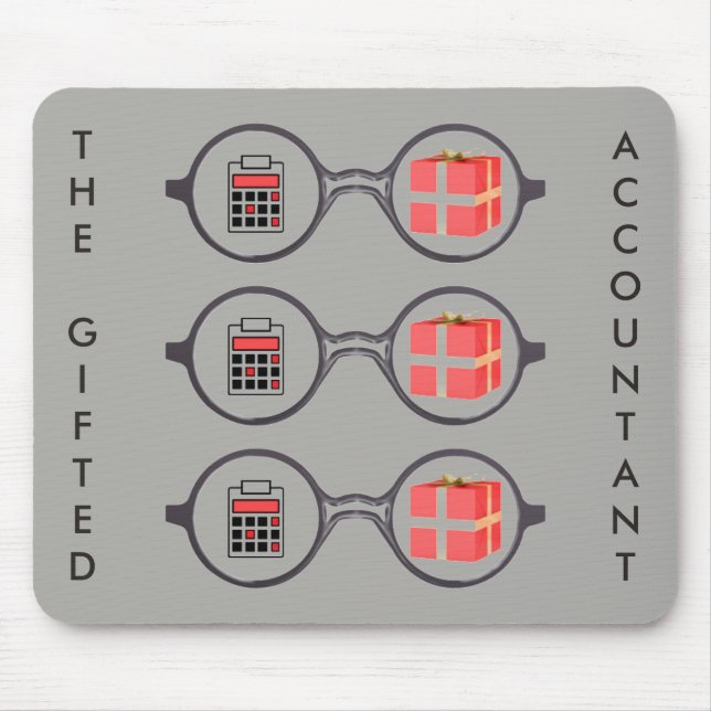 "Logo des begabten Buchhalters" Mousepad (Vorne)