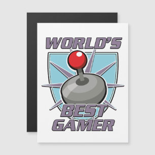 Logo des besten Gamers der Welt im Retro-Stil Magnetkarte