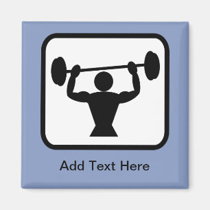 Logo des Bodybuilders/Gewichtslifter Magnet