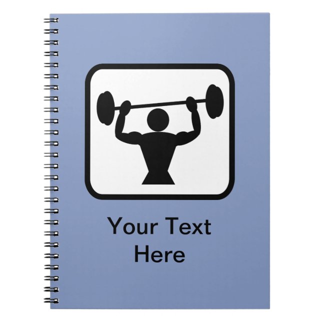 Logo des Bodybuilders/Gewichtslifter Notizblock (Vorderseite)