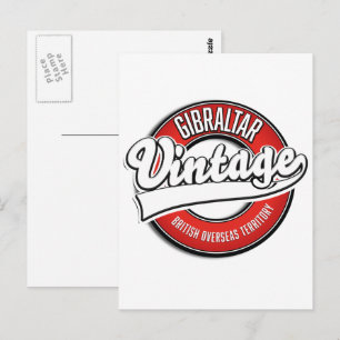 Logo des britischen Überseegebiets Gibraltar Postkarte