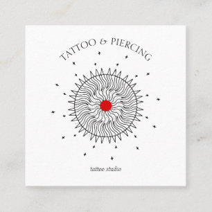 Logo des Celestial Sun Tattoo and Piercing Studio Quadratische Visitenkarte