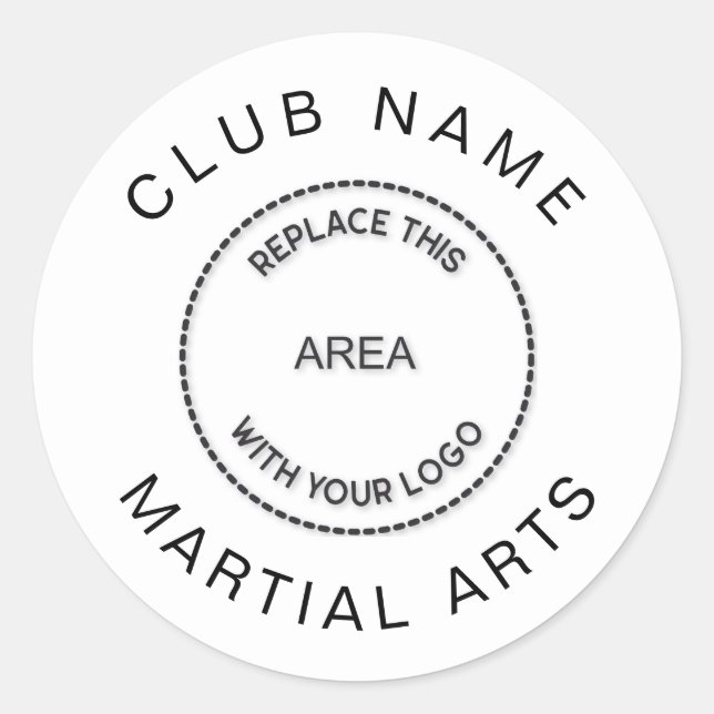 Logo des Club für Kampfkunst Runder Aufkleber (Vorderseite)