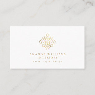 Logo des eleganten geometrischen Designers Gold/We Visitenkarte