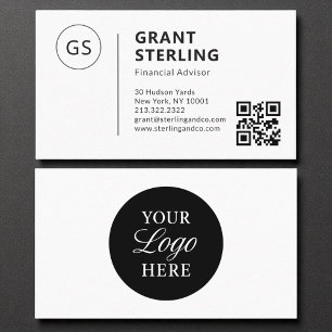 Logo des Finanzberaters QR Code Company Visitenkarte