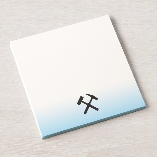 Logo des Geologenhammer Post-it Klebezettel (Desk View)