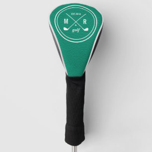 Logo des Golfclubs Monografie Emerald Green Leder Golf Headcover