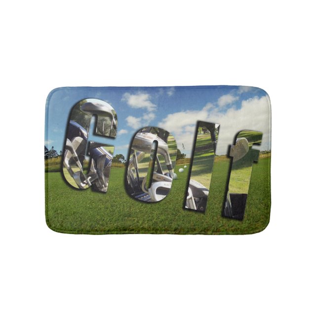 Logo des Golfplatzes, Memory Foam Bath Mat Badematte (Vorderseite)