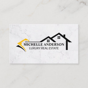 Logo des Hauses Hintergrund aus Marmor Visitenkarte