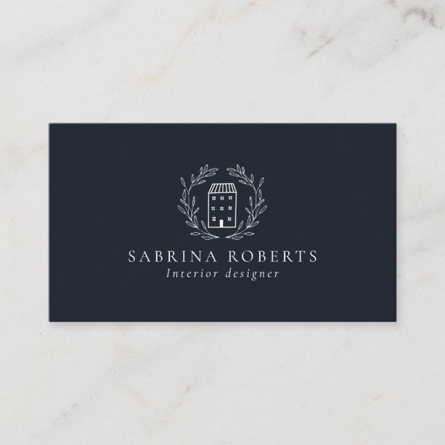 Logo des Hauses, Innenausstatter, Tiefsee Visitenkarte (Vorderseite)