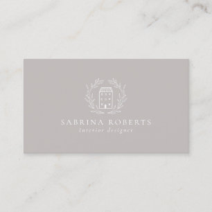 Logo des Hauses, Innendekoration, Beige Visitenkarte