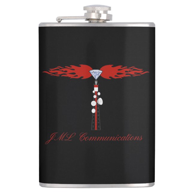 Logo des JML-Kommunikationsturms Flachmann (Vorderseite)
