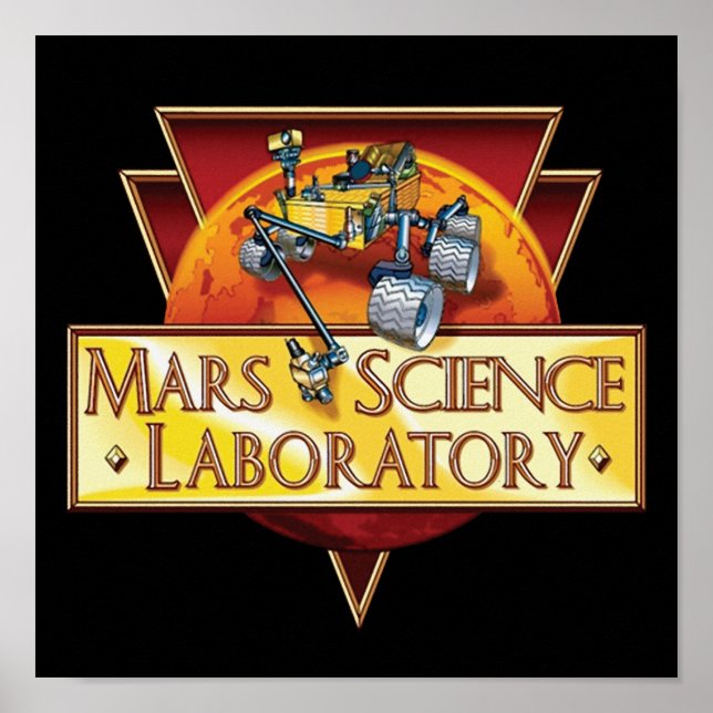 Logo des Labors für die wissenschaftliche Mars Poster (Vorne)