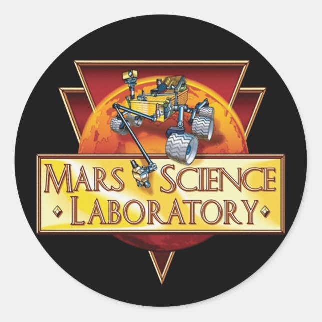Logo des Labors für die wissenschaftliche Mars Runder Aufkleber (Vorderseite)