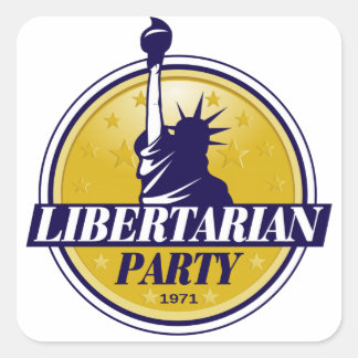 Logo des libertären Party Quadratischer Aufkleber