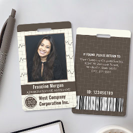Logo des Office Company Custom Employee Foto Bar Ausweis