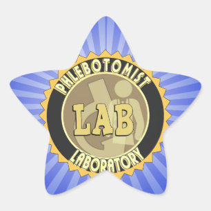 LOGO DES PHLEBOTOMISTISCHEN LABORATORS FÜR DAS ABZ  Stern-Aufkleber