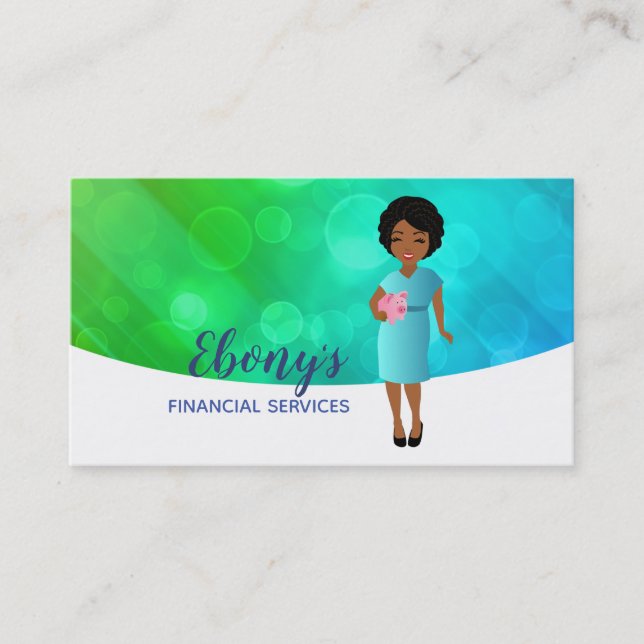 Logo des services financiers cartes de visite (Devant)