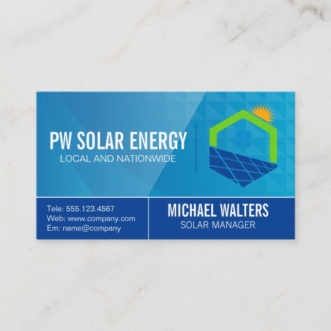 Logo des Solar House Power | Tech Sun Energy Visitenkarte (Vorderseite)