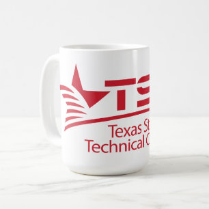Logo des Texas State Technical College Kaffeetasse