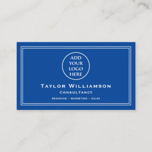 Logo des Unternehmens "Blue and White" Visitenkarte