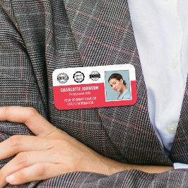 Logo des Unternehmens "Custom Employee Foto Compan Namensschild