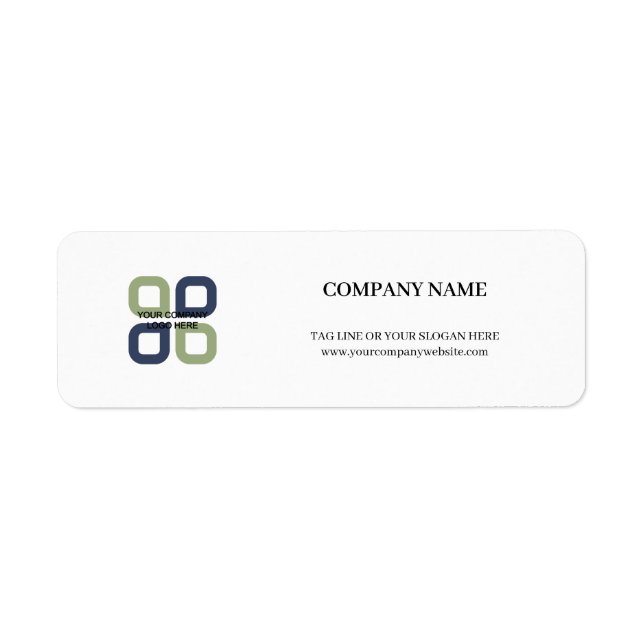 Logo des Unternehmens mit dem Slogan-Label für Unt (Vorne)